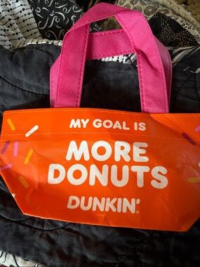 Dunkin Donuts Rare Small  Reusable Tote Bag. Never used